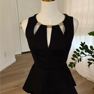 Bebe Black Top with Pink Logo
